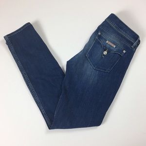 Hudson Collin Skinny medium wash flap pocket 29